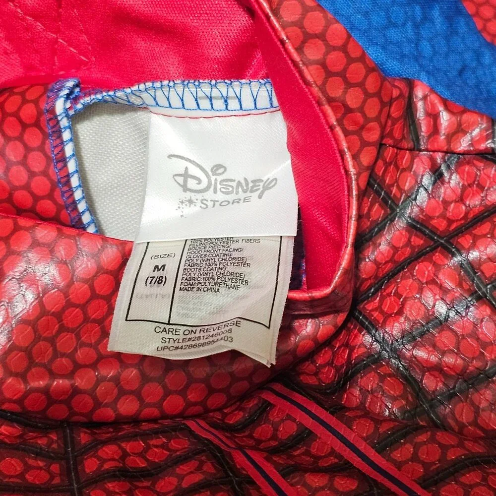 Disney Store Spiderman Muscle Suit Costume Glove Marvel Avengers Halloween Kids